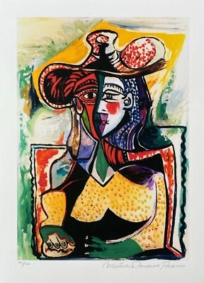Pablo Picasso RETRATO DE UNA MUJER Estate Firmado Edición Limitada Giclee 16" x 11" Foto 1 de 4
