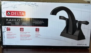 Delta Kahlo Centerset Bathroom Faucet 25841LF-BL Matte Black NEW OPEN BOX - Picture 1 of 1