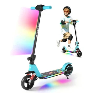 Elektroroller Kinder 6-12 Jahren LED-Anzeige Klappbar Elektroscooter Himmelblau - Bild 1 von 11