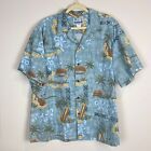 VTG RJC Hawaiian Aloha Shirt Single Stitch Ukulele 2XL