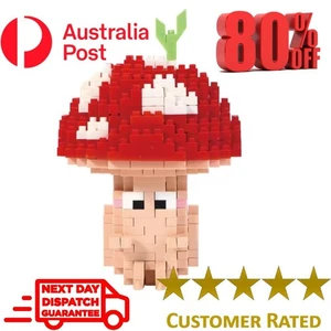 Blocks Mini Mushroom Friends 404pcs Red White Model Kit Toy for Kids Ages 6+ - Foto 1 di 6