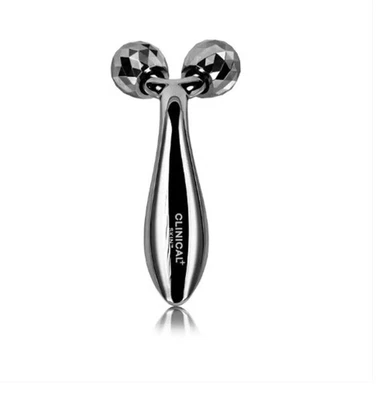 Clinical + Skin Pétrissage Face Massage Beauty Roller Silver Faceted Anti Aging - Image 1 of 4