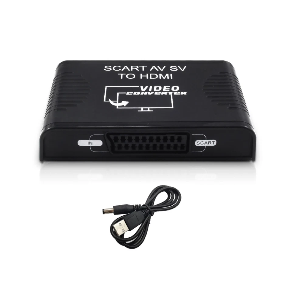 Scart AV S-video To HDMI Composite Switcher RCA Video&Audio Converter Adapter c - Image 1 of 4