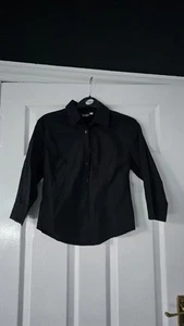 Logo Black Women's Shirt, New Without Tags, Size 10. - Picture 1 of 2