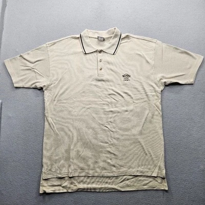 Hard Rock Cafe Men's Size XL Beige Polo Shirt Short Sleeve Logo Toronto - Image 1 of 4