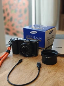 Samsung EX2F Camera with F/1.4 Lens + Samsung SEF15 Flash & RARE Filter Adapter - Picture 1 of 9