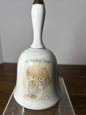 Campana de porcelana Precious Moments una oración de boda 1980 Foto 1 de 4