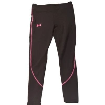 Under Armour Black And Pink Leggings Size Large - Image 1 of 4