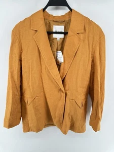 Madewell Double-Breasted Crossover Blazer in 100% Linen Size S 4 6 new - Picture 1 of 4