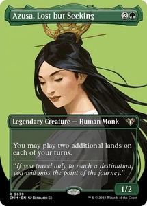 Magic The Gathering Magic The Gathering AZUSA, PERDIDO PERO BUSCANDO SIN FRONTERAS Commander Masters casi nuevo - Imagen 1 de 1