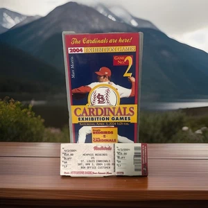 2004 Memphis Redbirds St. Louis Cardinals Ausstellung Spiel Schlüsselband Ticket Morris - Bild 1 von 2
