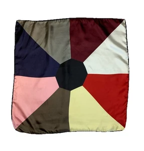 Vintage Ashear Vollseidentuch Geometrisch Quadratisch 19" Designer Italien Retro Mod - Bild 1 von 8