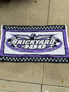 Vintage Brickyard 400 Banner Flag Large Nascar 3 Ft X 5 Ft (Brickyard 2000) - Picture 1 of 5