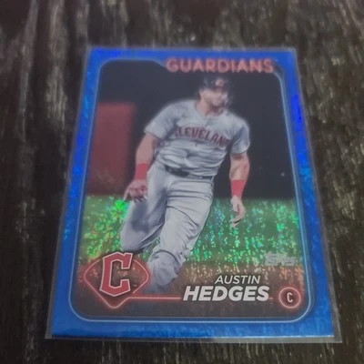 2024 Topps Update AUSTIN HEDGES BLUE Foil Parallel Guardians /999 #US174 - Image 1 of 2