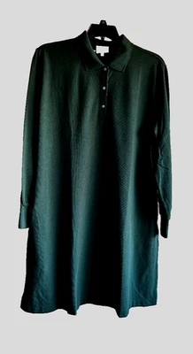NUEVO CON ETIQUETAS TUCKERNUCK Vestido Polo Manga Larga Piqué Mayo con Bolsillos en Verde Oscuro Talla XL Foto 1 de 4