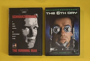 THE RUNNING MAN + THE 6TH DAY ARNOLD SCHWARZENEGGER 2 DVD LOT LIKE NEW W/INSERTS - Picture 1 of 19