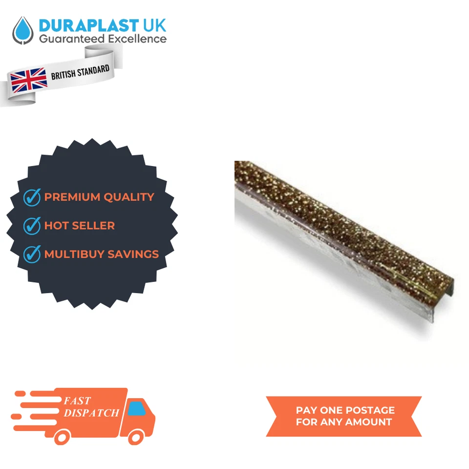 Tile Trims Corner Guards & Box Glitter Listello Tile Edging –GOLD GLITTER - Image 1 of 1