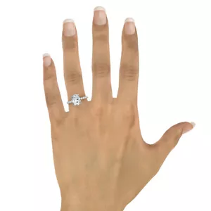 Anello di Fidanzamento Diamante Certificato IGI VVS2 E Ovale 2,75 Carati Creato in Laboratorio Speciale - Foto 1 di 12