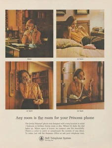1964 Klingel Telefonanlage Jeder Raum ist Platz für Ihr Prinzessin Telefon Druck Anzeige - Bild 1 von 1