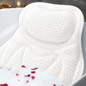 Bath Pillow Luxury Bathtub Pillow, Bath Pillows for Tub Neck and Back Support, B - Picture 1 of 7