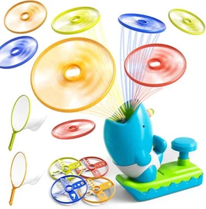 Outdoor Toys for Kids Boys Ages 3-5 4-8, Flying Disc Launcher Outside Toys Gifts - Picture 1 of 6