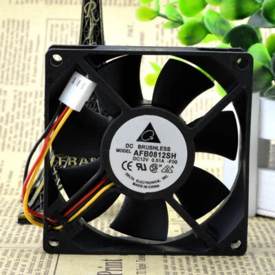 AFB0812SH-F00 fan 12V 0.51A 80*80*25mm 3Pin cooling fan - Image 1 of 3