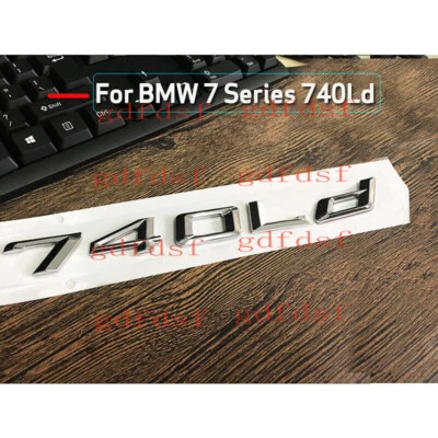 Pegatinas cromadas de estilo de cuerpo y exterior con letras de maletero número 740 Ld para serie 7 Foto 1 de 4