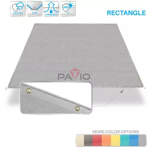 Patio 24 ft vela parasol borde recto 95 % bloque UV toldo patio rectángulo - Imagen 1 de 63