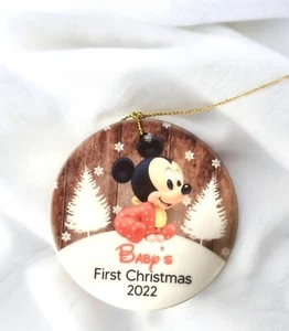 Mickey Baby Baby’s First Christmas Ornament 2022 Disney - Imagen 1 de 4