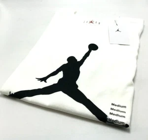 *NEW* Men's NIKE AIR JORDAN JUMPMAN PRINT CREW T SHIRTS WHITE (CJ0921 100) - Picture 1 of 3