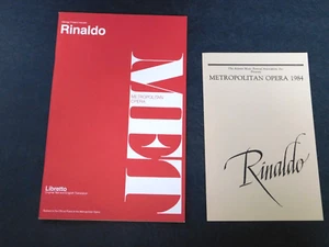 Programa 1984 Metropolitan Opera "Rinaldo" Atlanta Civic Center con traducciones Ne - Imagen 1 de 8