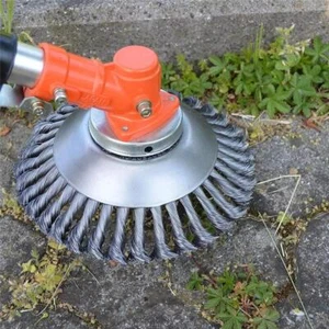 150mm 6 Inch Steel Wire Trimmer Head Round Steel Wire Brush Grass NEW - Picture 1 of 7
