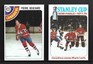2 cards 1977-1978 Topps Stanley Cup Semi-finals #262 & Pierre Bouchard EX+ #116 - Picture 1 of 2