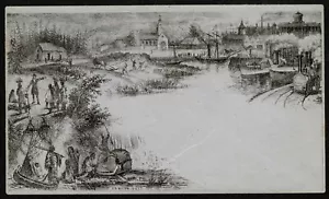 1860 Onwhyn Civilization of America Propaganda Umschlag RAR fein unbenutzt - Bild 1 von 2