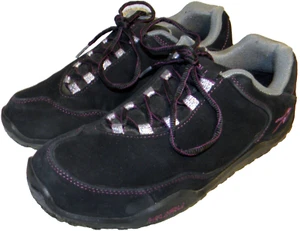 Zapatos de senderismo KURU Chicane Trail, para mujer, talla 10, gamuza negra y púrpura con cordones - Imagen 1 de 12