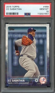 2015 Topps #468 C. C. Sabathia PSA 10 Low Pop 8 New York Yankees 1551 - Picture 1 of 2