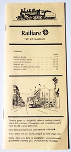 Vintage 1977 RAILFARE Catalogue Brochure Railroadiana Train Locomotive 20 pages - Foto 1 di 4