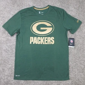 Green Bay Packers Shirt Mens Large Green Graphic Tee Tike Athletic Cut Dri-Fit - Picture 1 of 13