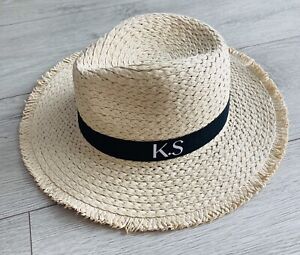 Ladies Sun Hat Personalised With Any Name Or Initials Bride Or Hen Party Straw
