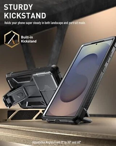 For Samsung Galaxy S25 Ultra Case Poetic Builtin Screen With Kickstand Gun Metal - Picture 1 of 6