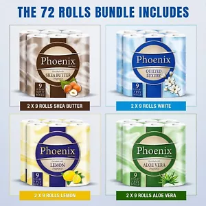 72 Rolls Variety Pack 3 Ply Toilet Tissue - Picture 1 of 4