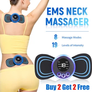 Pulse Tens Unit USB Massager Back Full Body Muscle Stimulator Pain Relief Device - Picture 1 of 21