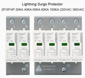 Blitzüberspannungsschutz 2P/3P/4P 20KA 40KA 60KA 80KA 100KA 220VAC 380VAC - Bild 1 von 11