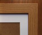French Oak Effect Finish Double Aperture Mounted Picture Frame For 6x4" Prints