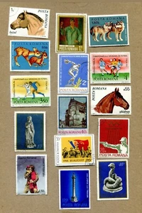 POSTA ROMANA, ROMINA, Lot of 15, Large size, POSTAGE STAMPS Lot #28 - Picture 1 of 1