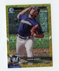D999 CORBIN BURNES PROSPECT 2018 BOWMAN CHROME GOLD WAVE 18/50 BCP132 HOT - Picture 1 of 2