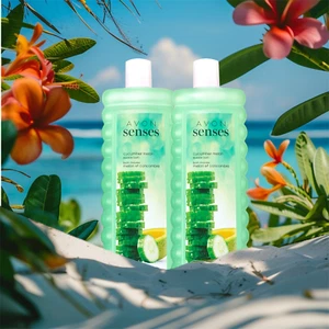 AVON Senses Cucumber Melon 24.0 Fluid Ounces Bubble Bath Duo Set - Picture 1 of 4