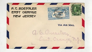 CANADA PRIVATE 25c KLONDIKE AIRWAYS STAMP CL45 12/31/1928 DAWSON CXL BY ROESSLER - Picture 1 of 1