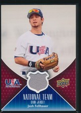 2009 Upper Deck Series 2 USA Baseball National Team Jersey Relic Josh Fellhauer