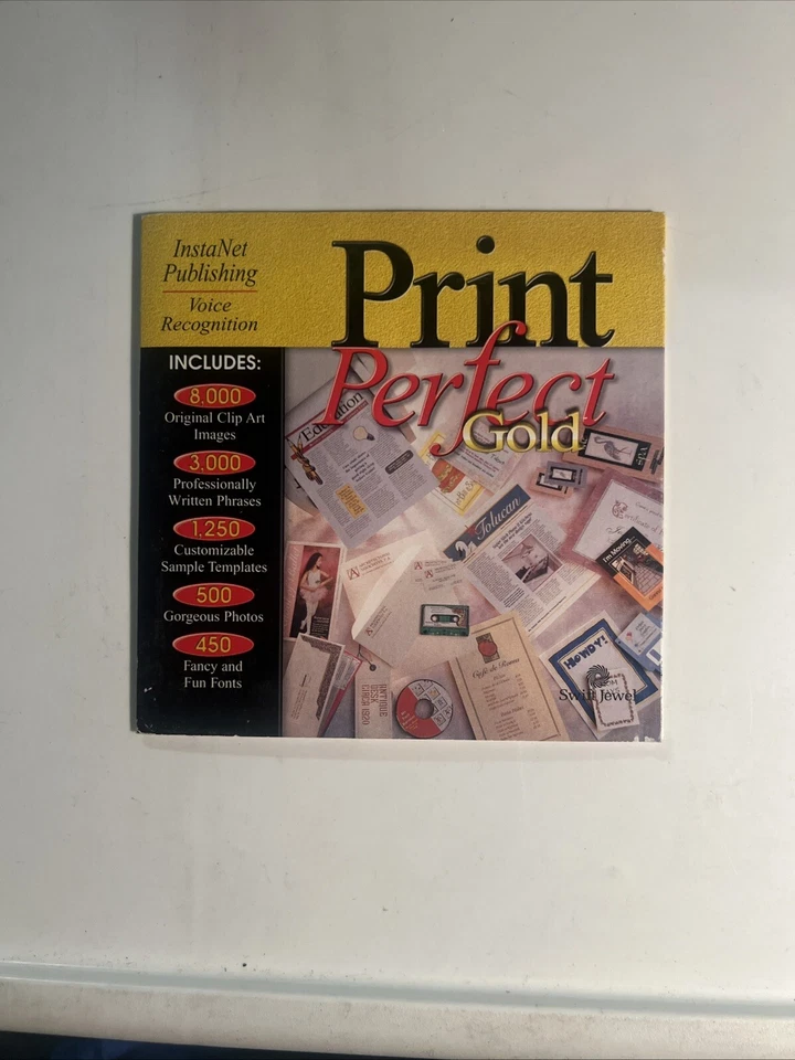 Print Perfect Gold CD 8,000 Clip Art Images Windows 1998 Or Higher - Image 1 of 1